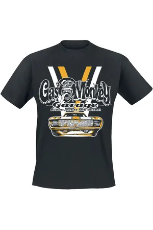 Gas Monkey Garage T-shirt - Yellow and white car - S till 3XL - Herrer