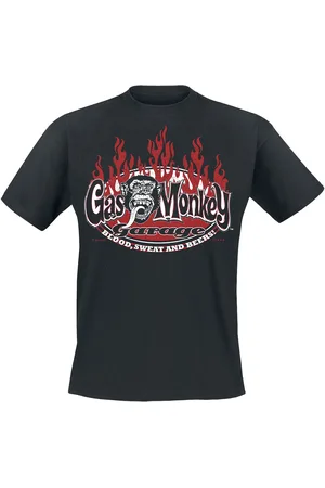 Gas Monkey Garage T-shirt - Blood, sweat and red flames - M till 3XL - Herrer