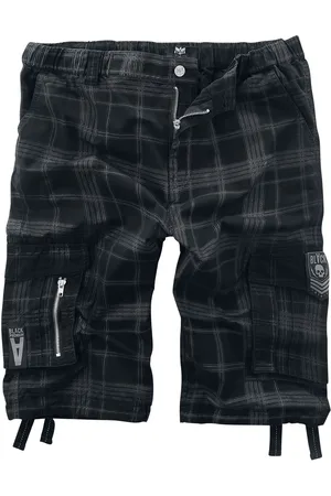 EMP Shorts - Sorte shorts med ternet mønster - S till XXL - Herrer