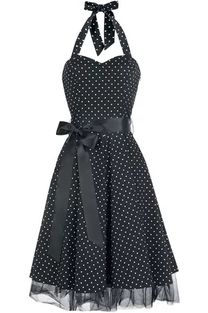 H&R London Mellemlang kjole - Small Dot Dress - S till 5XL - Damer