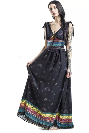 Voodoo Vixen Lang kjole - Megan Fiesta Maxi - M till XXL - Damer