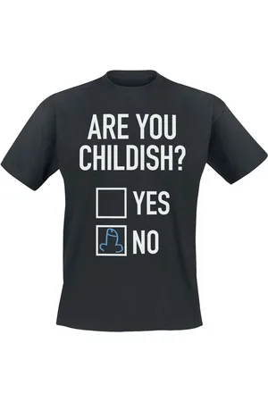Slogans Fun T-shirt - Are you childish - S till XXL - Herrer