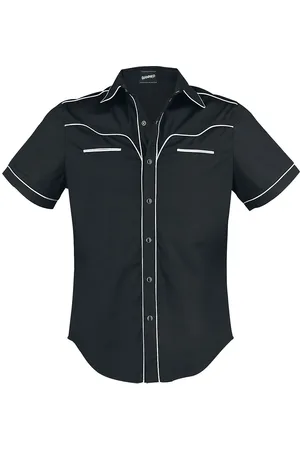 Banned Alternative Kortærmet skjorte - Plain Trim - S till 5XL - Herrer