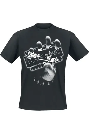 Judas Priest T-shirt - British Steel Hand White - S till 4XL - Herrer