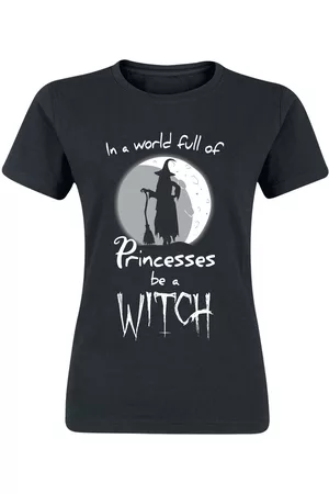 Slogans Fun T-shirt - In a World Full of Princesses, Be a Witch - S till 3XL - Damer