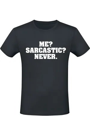 Slogans Fun T-shirt - Me? Sarcastic? Never. - M till 3XL - Herrer