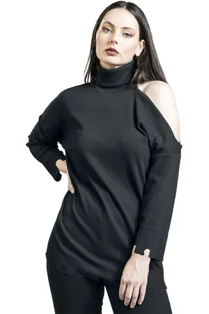 Gothicana Langærmet - Distressed look long-sleeved shirt - S till XXL - Damer