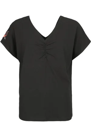 EMP T-shirt - Shirred V-neck - S till L - Damer