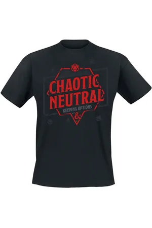 Dungeons and Dragons T-shirt - Chaotic Neutral - Keeping Options - S till XXL - Herrer