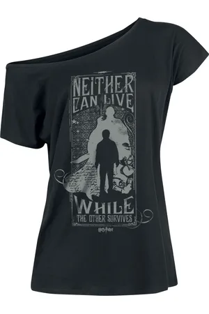 Harry Potter T-shirt - Neither Can Live - Harry & Voldemort - S till L - Damer