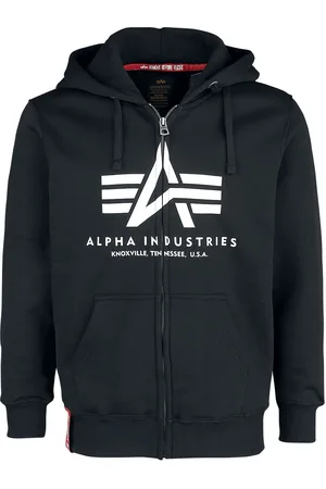 Alpha Industries Hættetrøje med lynlås - Basic zip hoodie - M till L - Herrer