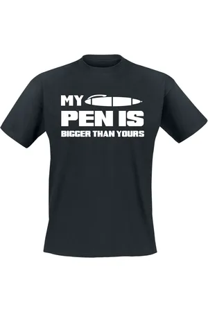 Slogans Fun T-shirt - My Pen Is Bigger Than Yours - M till 3XL - Herrer