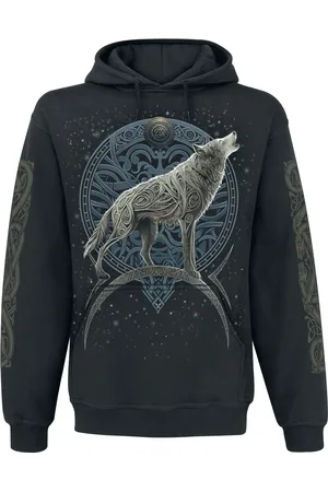 Spiral Hættetrøje - Celtic wolf - S till 4XL - Herrer