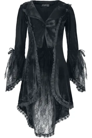 Gothicana Cardigan - Velvet cardigan lace details - S till XXL - Damer