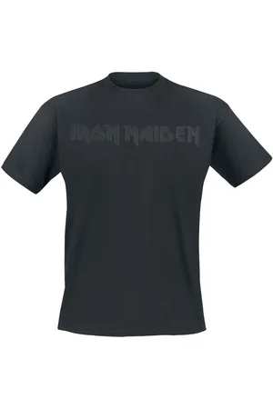 Iron Maiden T-shirt - Black On Black Logo - S till 4XL - Herrer