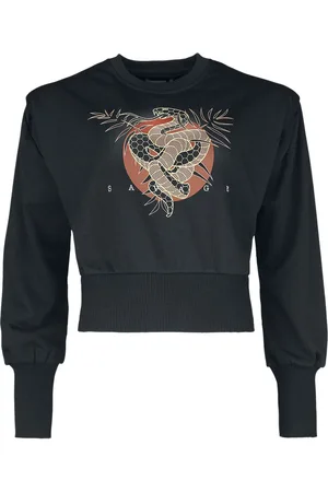 RED by EMP Sweatshirt - Cropped sweatshirt with Asian print - L till XXL - Damer