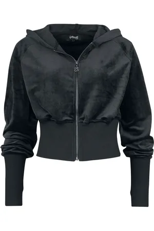 Gothicana Hættetrøje med lynlås - Soft Nicki hoodie - S till 5XL - Damer