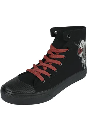 EMP Sneakers, høje - Rose and Skull Print - EU37 till EU40 - Damer