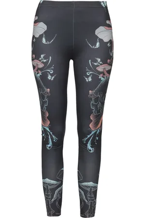 Full Volume Leggings - Skull & mushroom - S till M - Damer