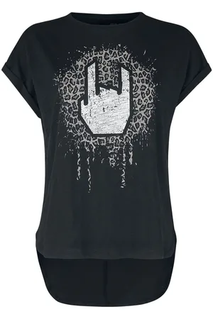 EMP T-shirt - T-Shirt with Leopard-Print Rockhand - S till 5XL - Damer