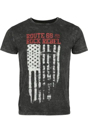 Rock Rebel T-shirt - Rock Rebel X Route 66 - T-Shirt - M - Herrer