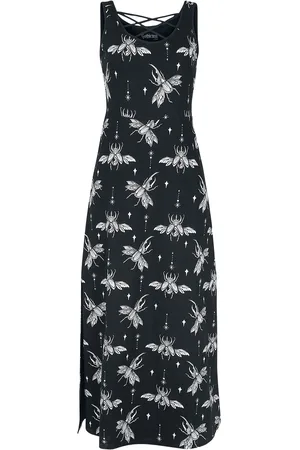 Gothicana Lang kjole - Maxi Dress with All-Over Print - S till XXL - Damer