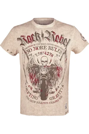 Rock Rebel T-shirt - T-Shirt with Crew Neck and Print - M till 5XL - Herrer