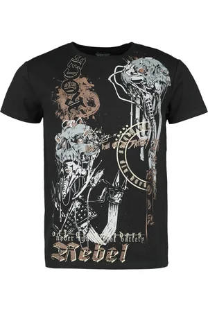 Rock Rebel T-shirt - Old school snake print - S till XL - Herrer