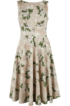 H&R London Mellemlang kjole - Viola Floral Swing Dress - XS till 4XL - Damer