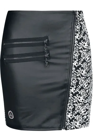 Gothicana Kort nederdel - Gothicana X Emily The Strange Skirt - S till XXL - Damer
