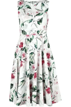 H&R London Mellemlang kjole - Summer Floral Swing Dress - XS till M - Damer