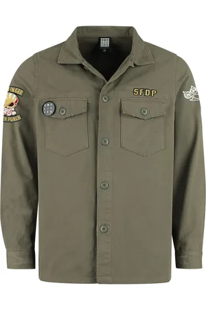 Five Finger Death Punch Langærmet skjorte - Amplified Collection - Military Shirt - Shacket - M - Herrer