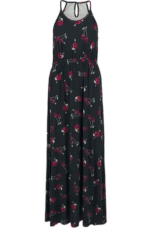 Rock Rebel Lang kjole - Maxi-Dress with Cheyy Skull Allover-Print - S till XXL - Damer