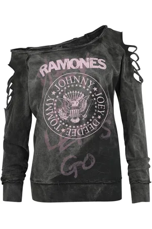 RAMONES Sweatshirt - Pink Logo - S till M - Damer