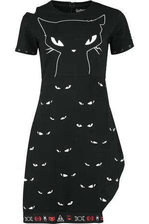 Gothicana Kort kjole - Gothicana X Emily The Strange Dress - S till L - Damer