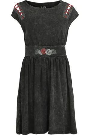EMP Mellemlang kjole - Cut Out Dress with Roses - S till XXL - Damer
