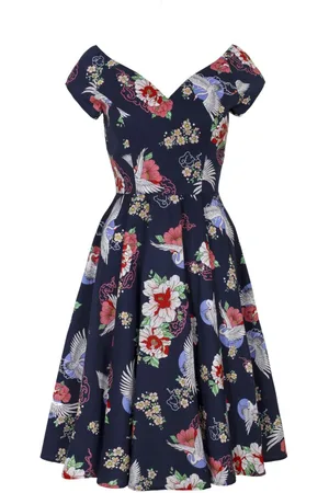 Hell Bunny Mellemlang kjole - Misa Midi Dress - XS till 4XL - Damer