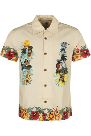 King kerosin Kortærmet skjorte - Honolulu Tropical Hawaiian Style Shirt - M till 3XL - Herrer