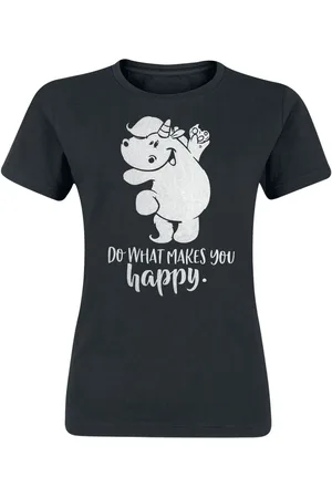 Chubby Unicorn Enhjørning T-shirt - - I Love Cookies - S till XXL - Damer