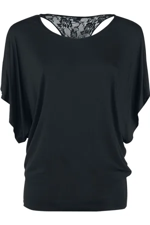Gothicana T-shirt - Lace Back Bat Wings - S till 5XL - Damer
