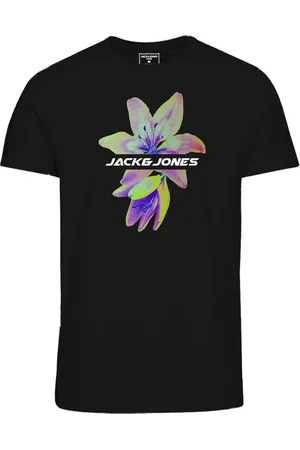 JACK & JONES T-shirt - Jcoflower Print T-Shirt S/S Crew Neck FST JNR - 128 till 176 - Herrer