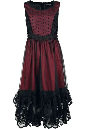 Gothicana Mellemlang kjole - Sleeveless Lace - S till XL - Damer