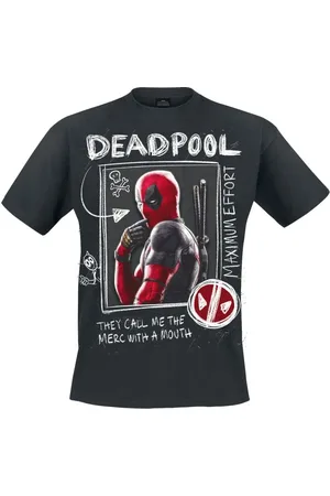 DEADPOOL T-shirt - Wolverine Sketches - S till XXL - Herrer