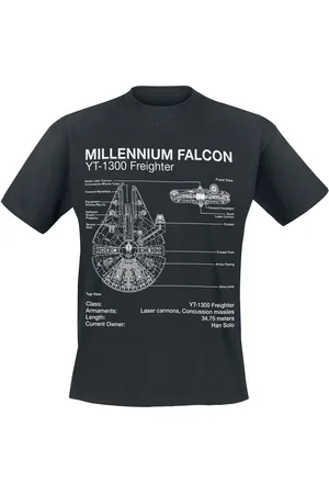 STAR WARS Disney T-shirt - Millenium Falcon Sketch - S till XXL - Herrer