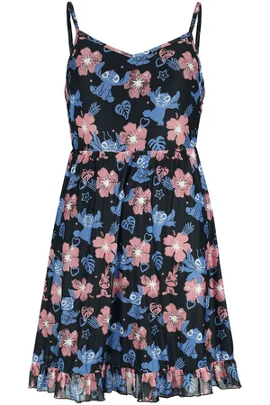 Disney Disney Kort kjole - Red And Blue Floral - M till XXL - Damer