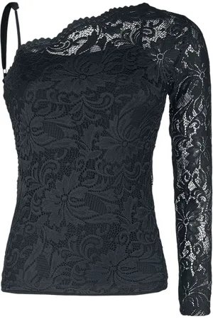 EMP Langærmet - One-Shoulder Lace Shirt - M till XL - Damer