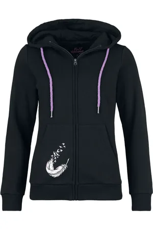 Full Volume Hættetrøje med lynlås - Back Wing Zipped Hoodie - S till XL - Damer