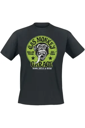 Gas Monkey Garage T-shirt - Green Logo - S till XXL - Herrer