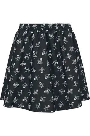 EMP Kort nederdel - Skull Skirt - S till XXL - Damer