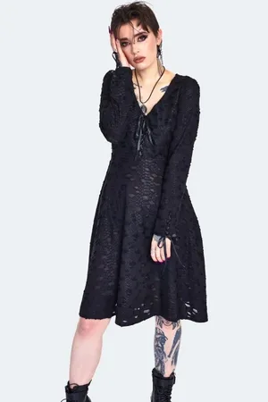 Jawbreaker Kort kjole - Venom Print Distressed Skater Dress - S till M - Damer